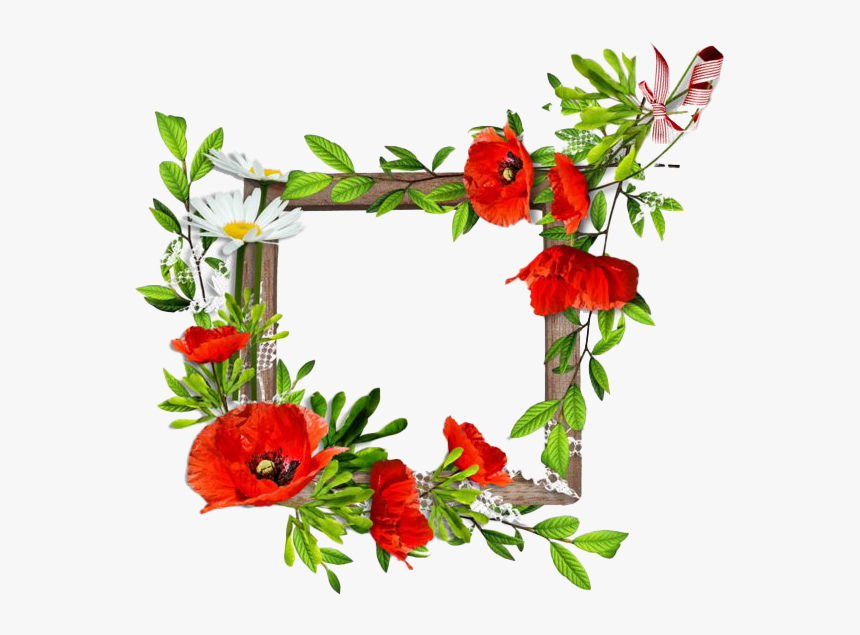 Poppy Flower Frame Png Clipart, Transparent Png