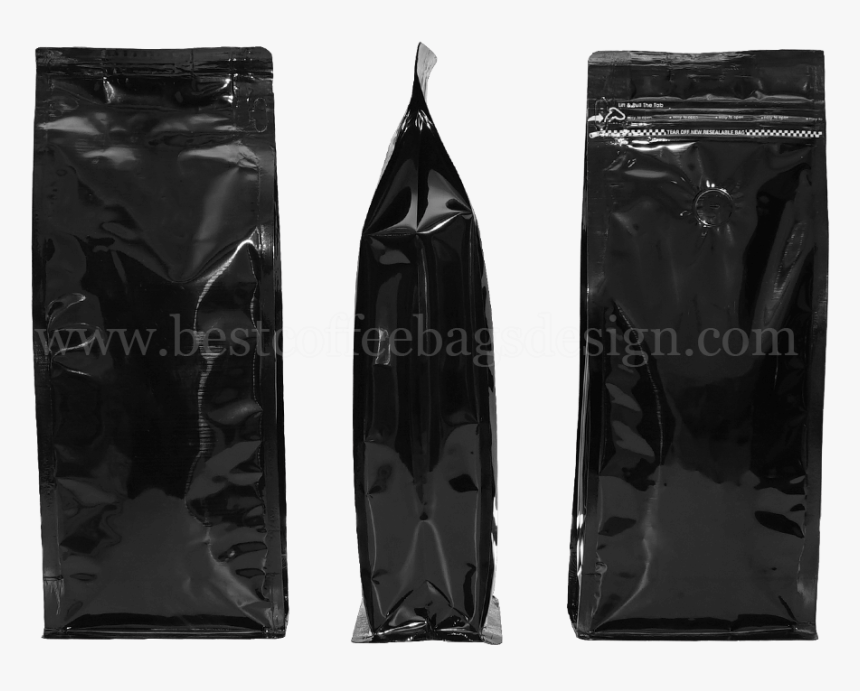Shiny Black Tear Off Zipper Pouches, HD Png Download