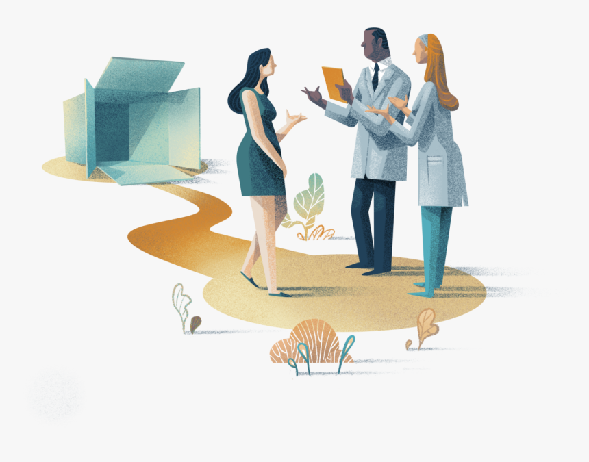 Doctors Talking Next To A Box, HD Png Download