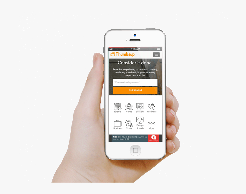 Thumbtack Ios App, HD Png Download