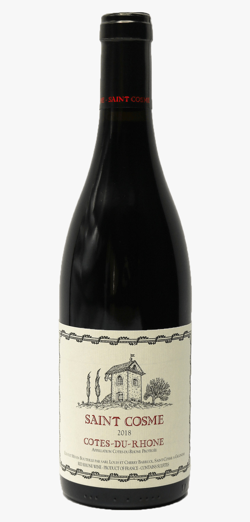 2018 Saint Cosme Cotes Du Rhone Red Wine, HD Png Download