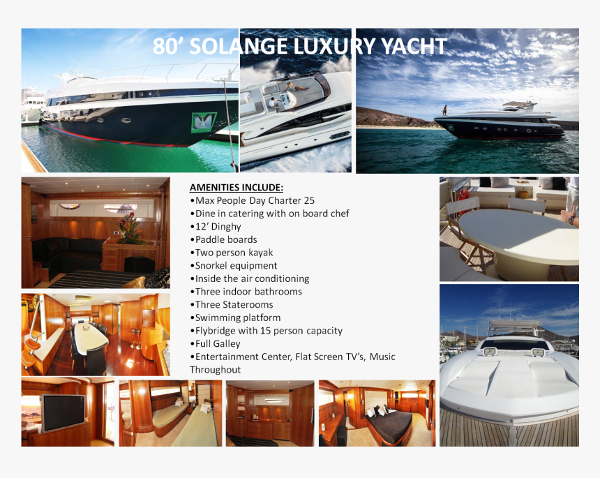 80′ Solange Luxury Yacht , Png Download, Transparent Png