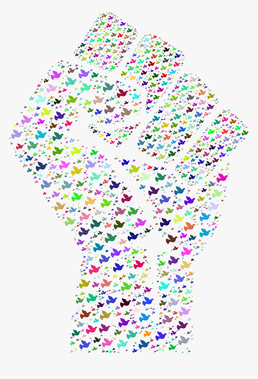 Colorful Fistful Of Doves Clip Arts, HD Png Download