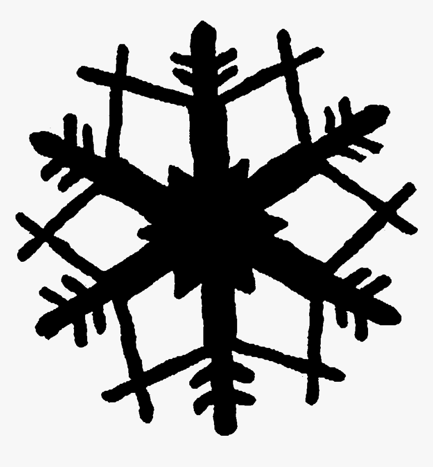 Black And White Snowflake Silhouette Clip Art, HD Png Download