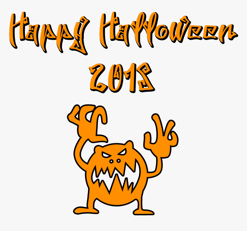 Happy Halloween 2018 Scary Font Monster, HD Png Download