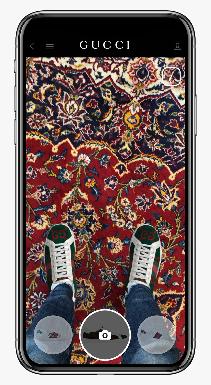 Gucci Ace Sneaker Try On App Result 1, HD Png Download
