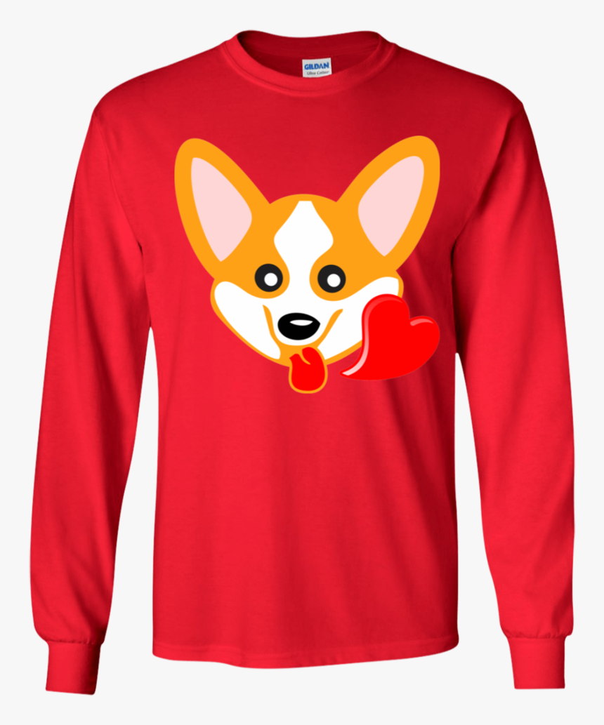 Corgi Emoji T Shirt Funny Heart Eyes Emoji Youth Ls, HD Png Download