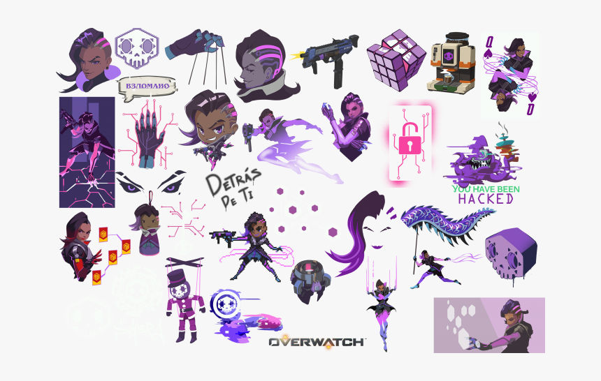 Overwatch Sombra Dva And Mercy , Png Download, Transparent Png