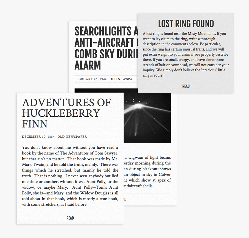 Old Newspaper Wordpress Theme Featuring Three Post, HD Png Download