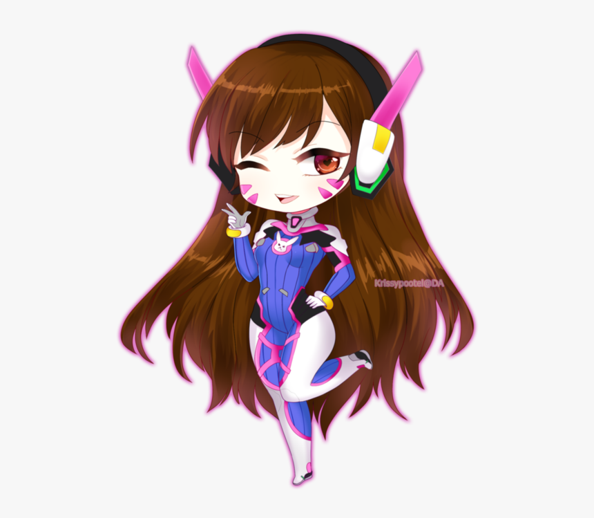 28 Collection Of Dva Drawing Chibi, HD Png Download