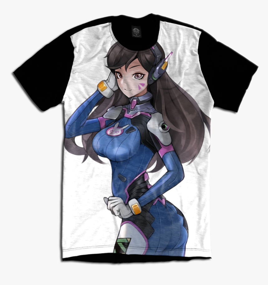 Overwatch Dva Jogo Game Geek Camiseta Personalizada, HD Png Download