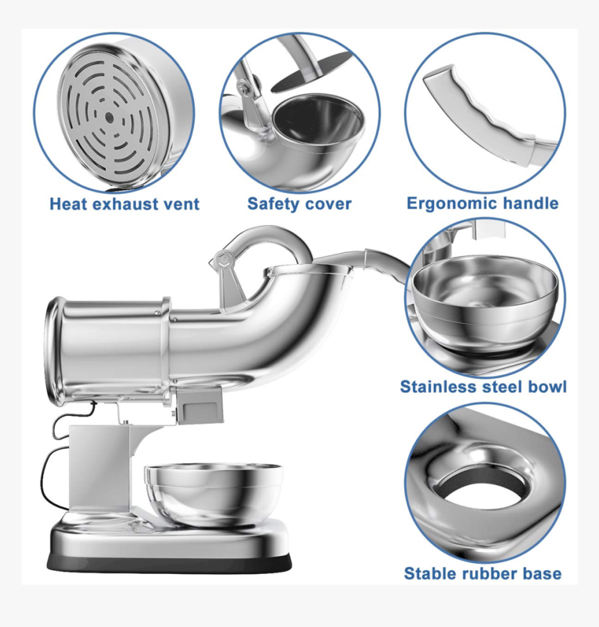 Electric Ice Shaver, 250w Stainless Steel Snow Cone, HD Png Download