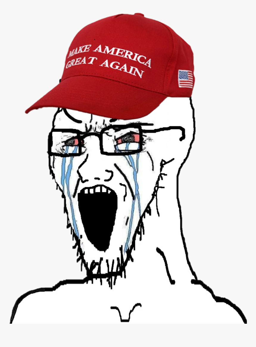 Make America Great Again White Clothing Cap Head Cartoon, HD Png Download