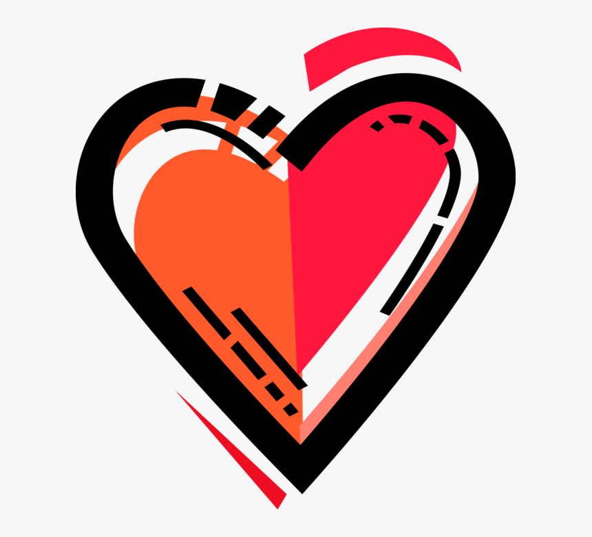 Vector Illustration Of Romantic Passion Love Heart, HD Png Download