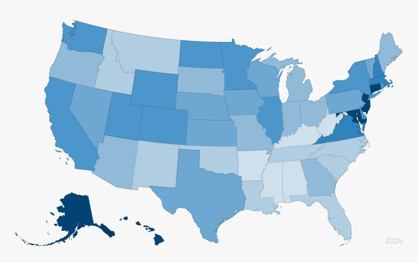 Usa Map File United States Map Median Household Income, HD Png Download