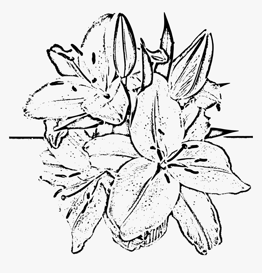 Street Flowers Woodcut Clip Arts, HD Png Download