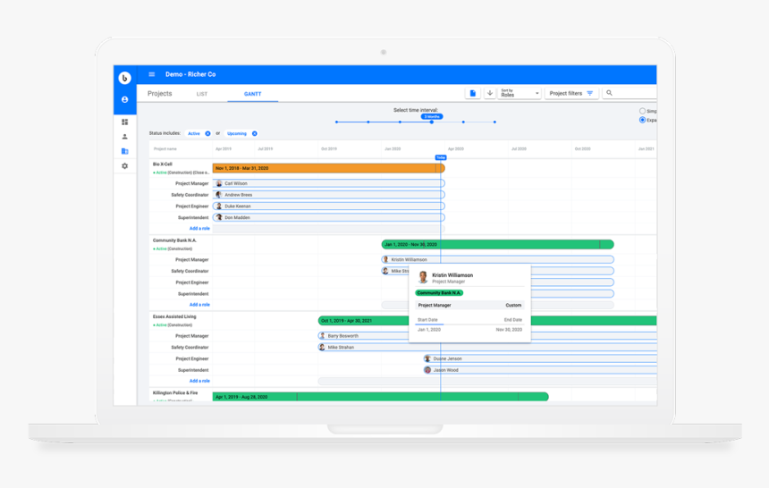 Bridgit Bench Workforce Management Project Gantt, HD Png Download