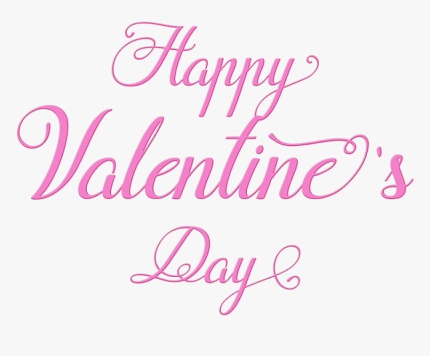 Free Png Download Happy Valentine S Day Pink Text Png, Transparent Png