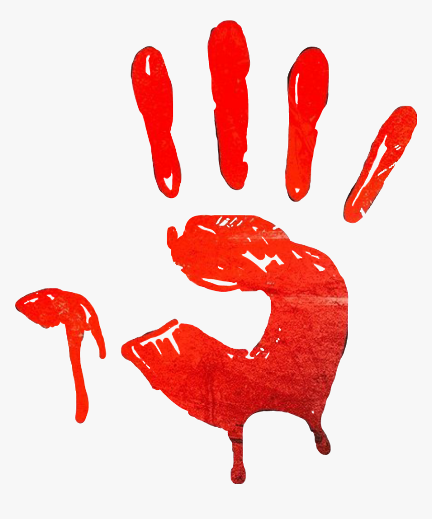 Bloody Hands Handprint Halloweentime Halloween Hallowee, HD Png Download