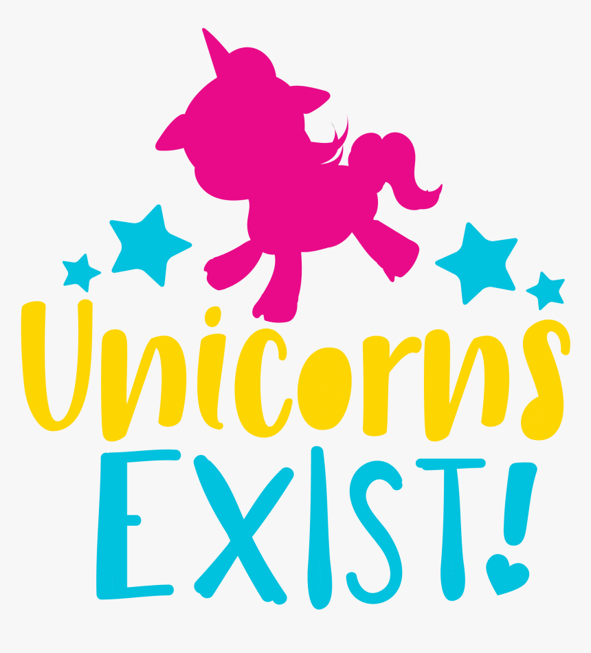 Unicorn-exist Cutting Files Svg, Dxf, Pdf, Eps Included, HD Png Download