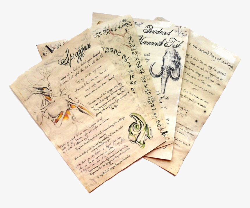 #skyrim #freetoedit #community #parchment #notes #cursive, HD Png Download