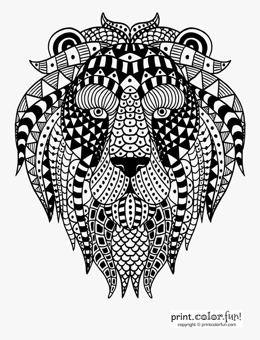 Abstract Ornamental Lion, HD Png Download