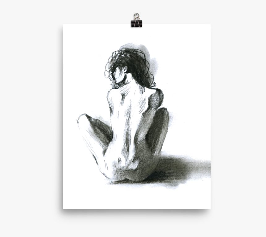 Printed Watercolor Hot Girl Poster Of A Sexy Naked, HD Png Download