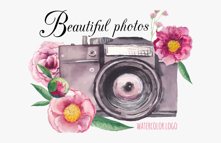 Flowers Vectors Clipart Camera, HD Png Download