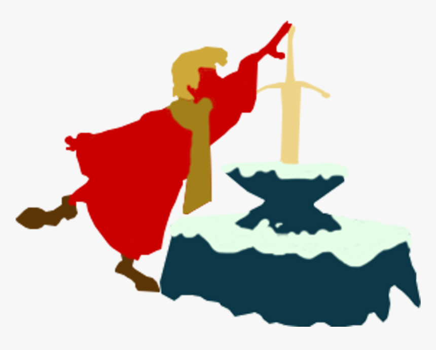 The Sword In The Stone - Sword In The Stone Silhouette, HD Png Download