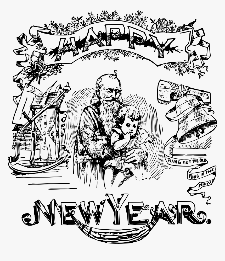Happy New Years - Happy New Year Old Man, HD Png Download