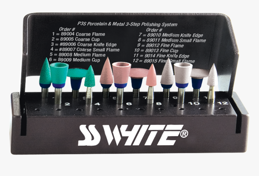 P3s Polisher Kit 12pcs S,m & Fine - Ss White Jazz Polisher, HD Png Download