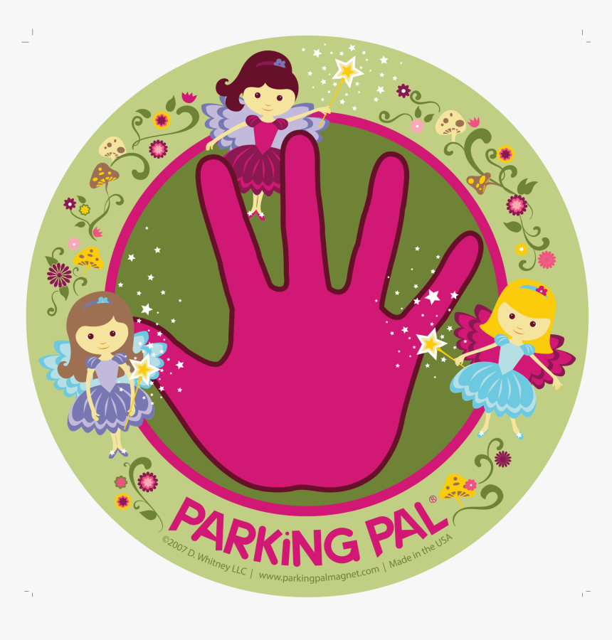 Fairy Pink Hand Print Removable Car Magnet Toddler - Magnetic Handprint For Car, HD Png Download