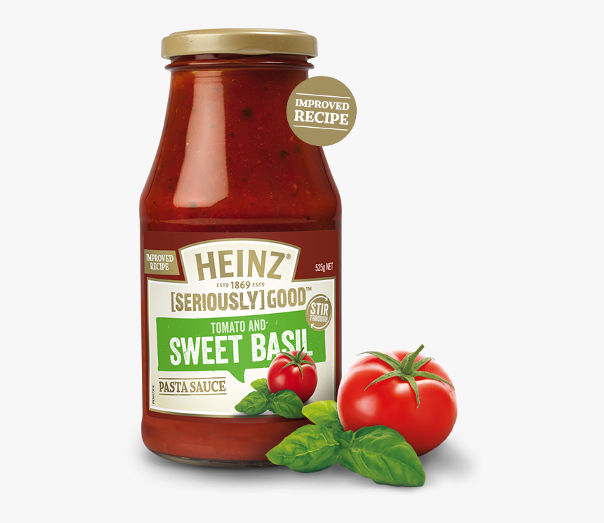 Tomato & Basil Pasta Sauce - Heinz Pasta Sauce Basil, HD Png Download