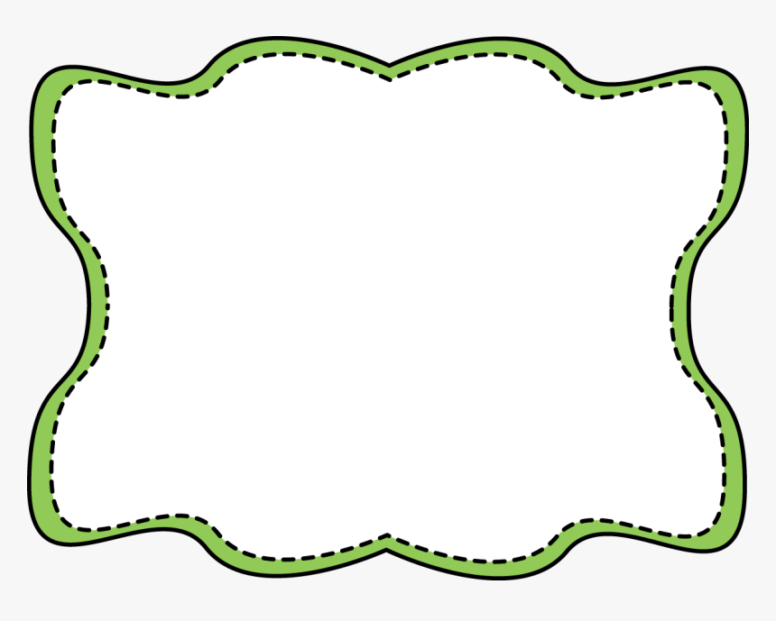 Green Wavy Border - Black And Green Frame, HD Png Download
