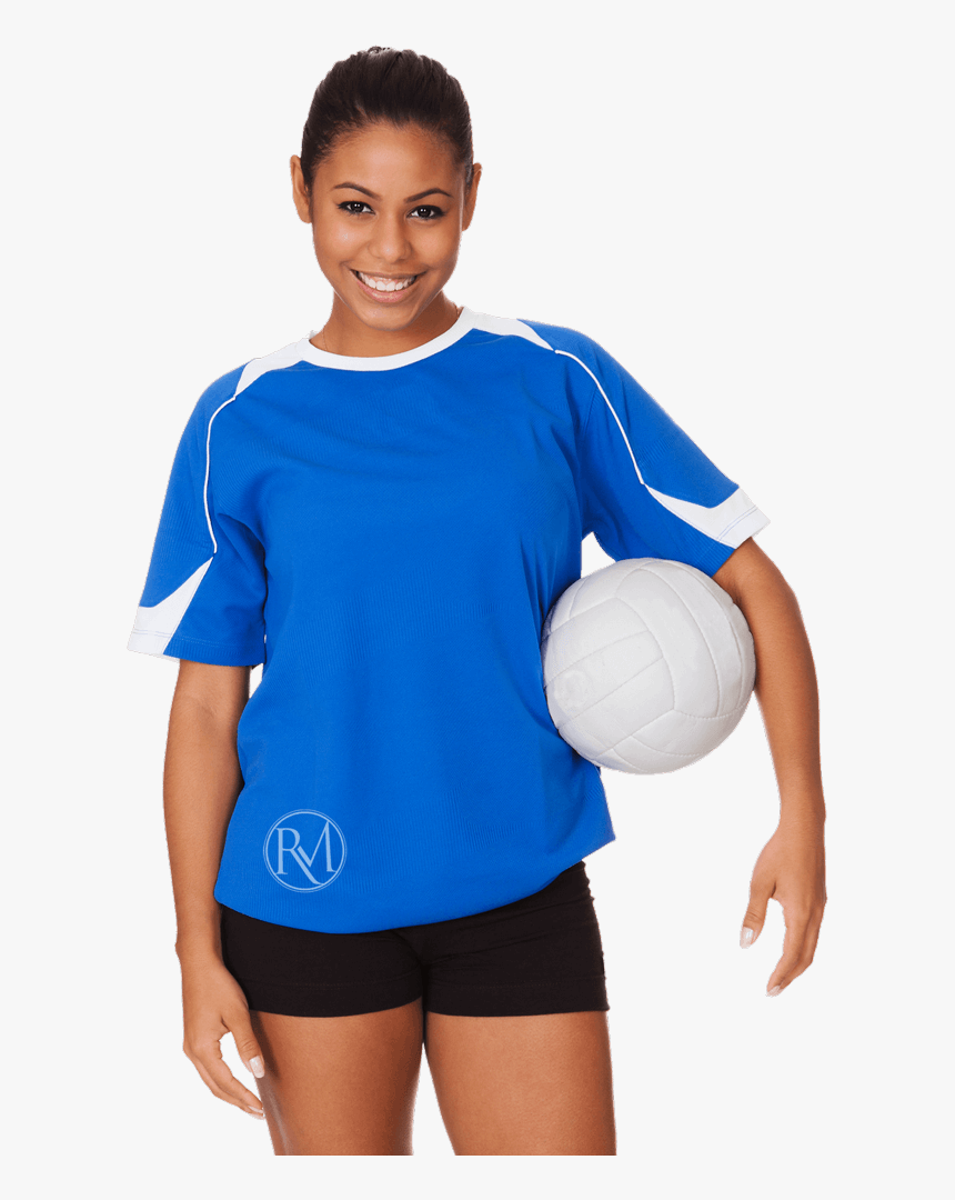 Girl Holding A Volleyball, HD Png Download