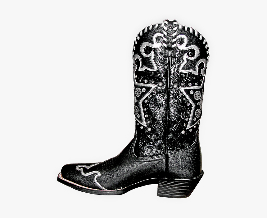 Black Cowboy Boots Png, Transparent Png