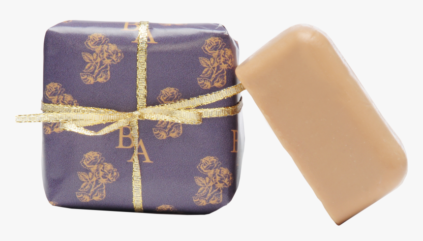 Two Bars Of Soap One Wrapped As A Gift, Essential Oil, HD Png Download