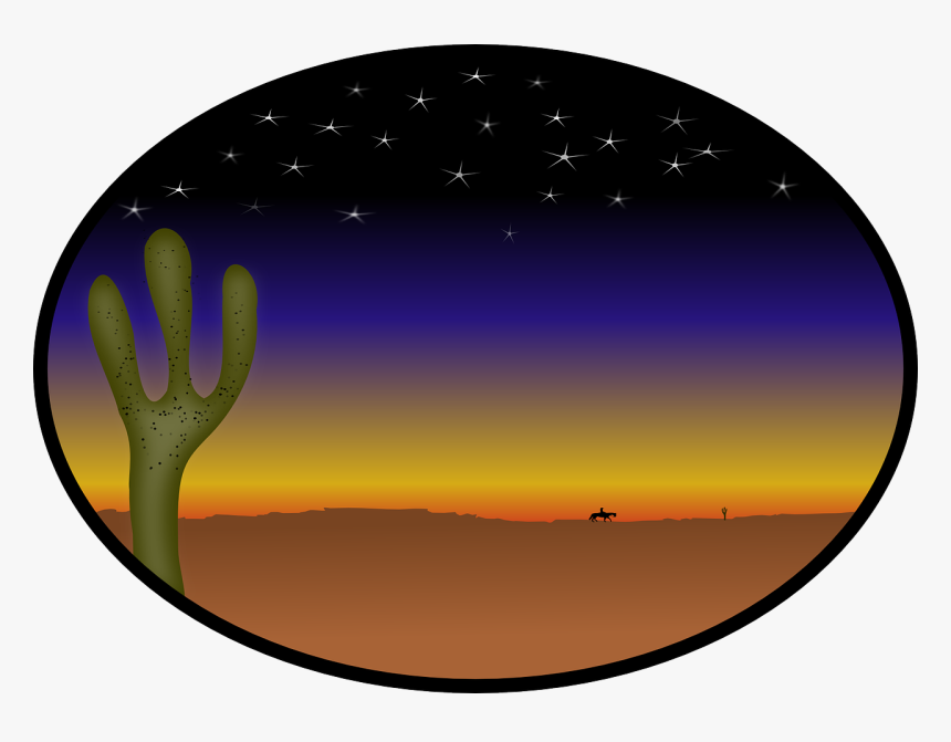 Cactus, Country, Cowboy, Desert, Stars, Sunset - Transparent Country Western Music Png, Png Download