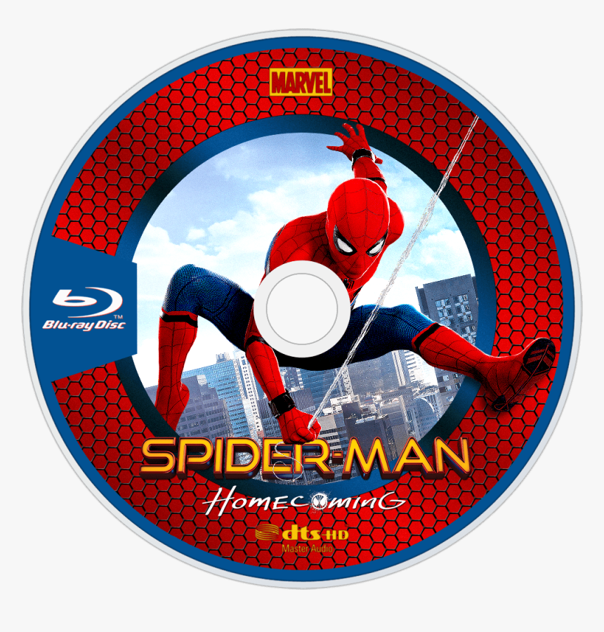 Homecoming Bluray Disc Image - Spider Man Homecoming Blu Ray Disc, HD Png Download