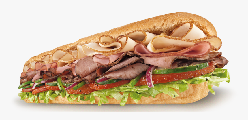 Blt Submarine Sandwich Subway Pulled Pork - Transparent Subway Sandwich Png, Png Download