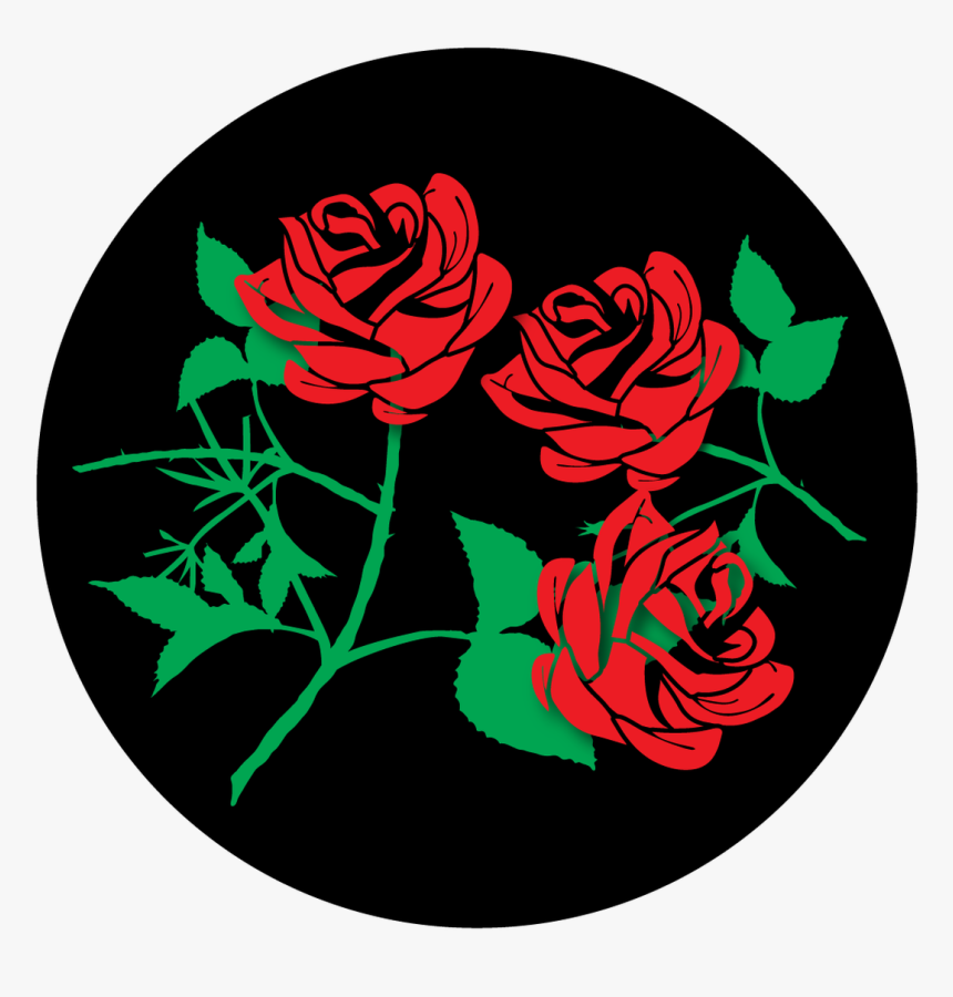 Apollo Design Cs-3485 Three Roses Colourscenic Glass - Garden Roses, HD Png Download