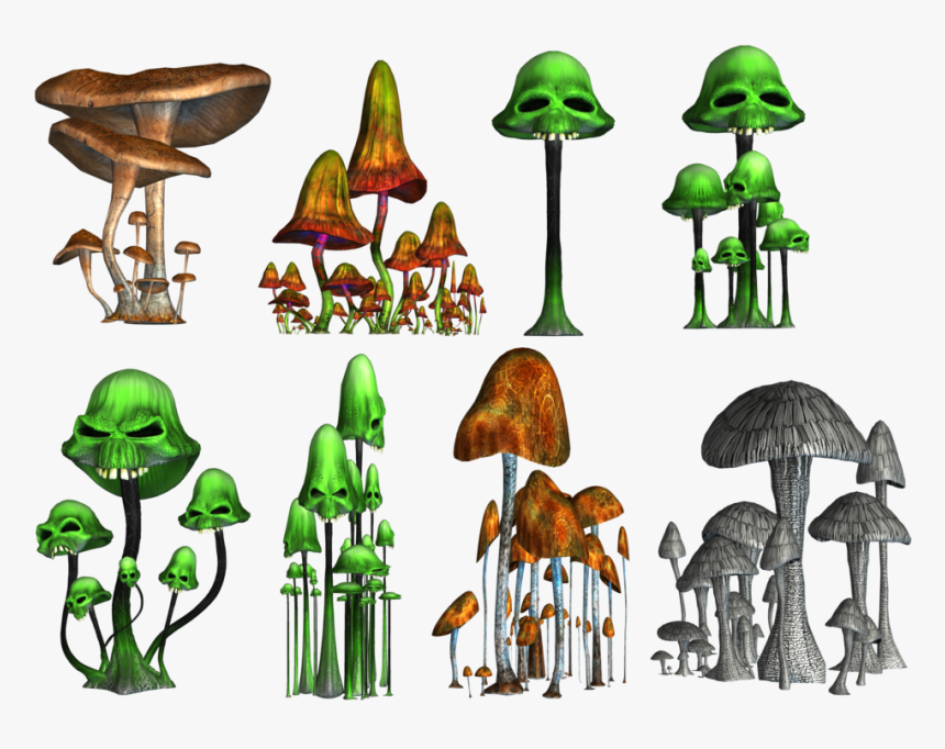 Mushrooms Clipart Object - Psychedelic Mushroom Png, Transparent Png