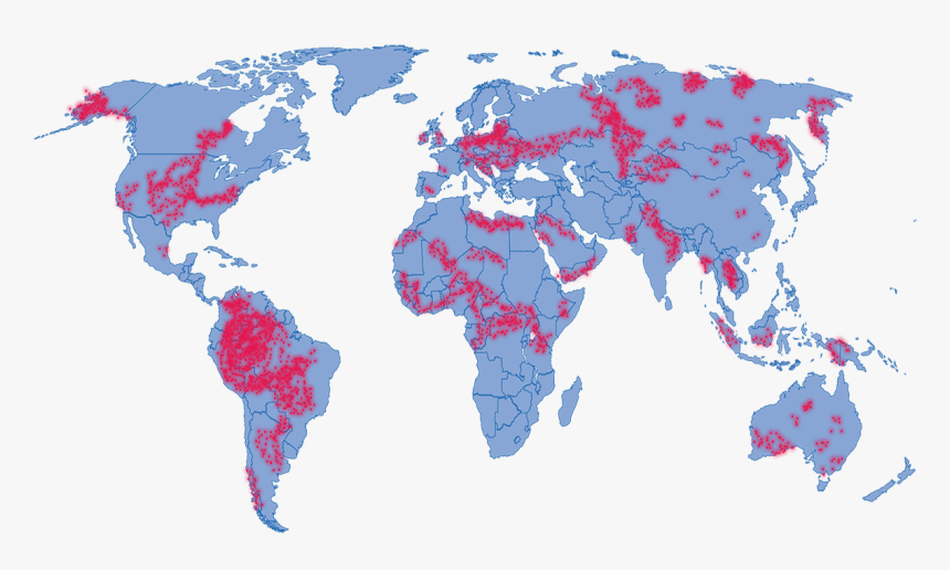 Arsenic Ground Water - Simple Silhouette World Map, HD Png Download