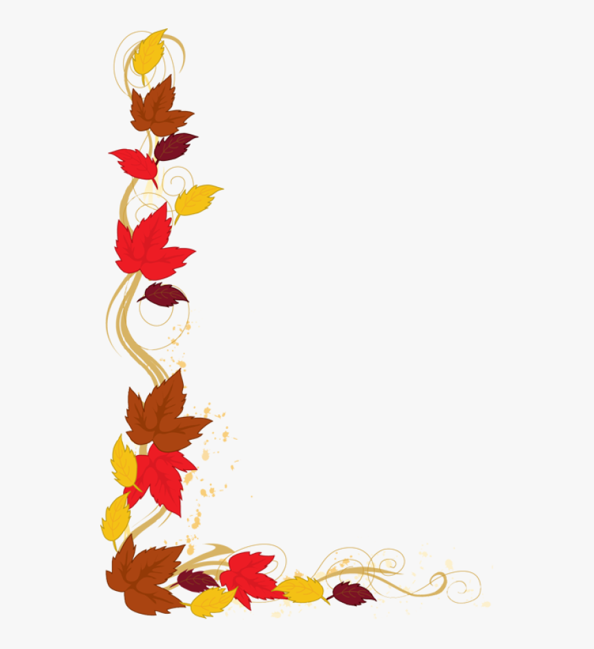 Fall Clip Art Fall Leaves Clip Art Item 4 Vector Magz - Transparent Border Fall Leaves, HD Png Download