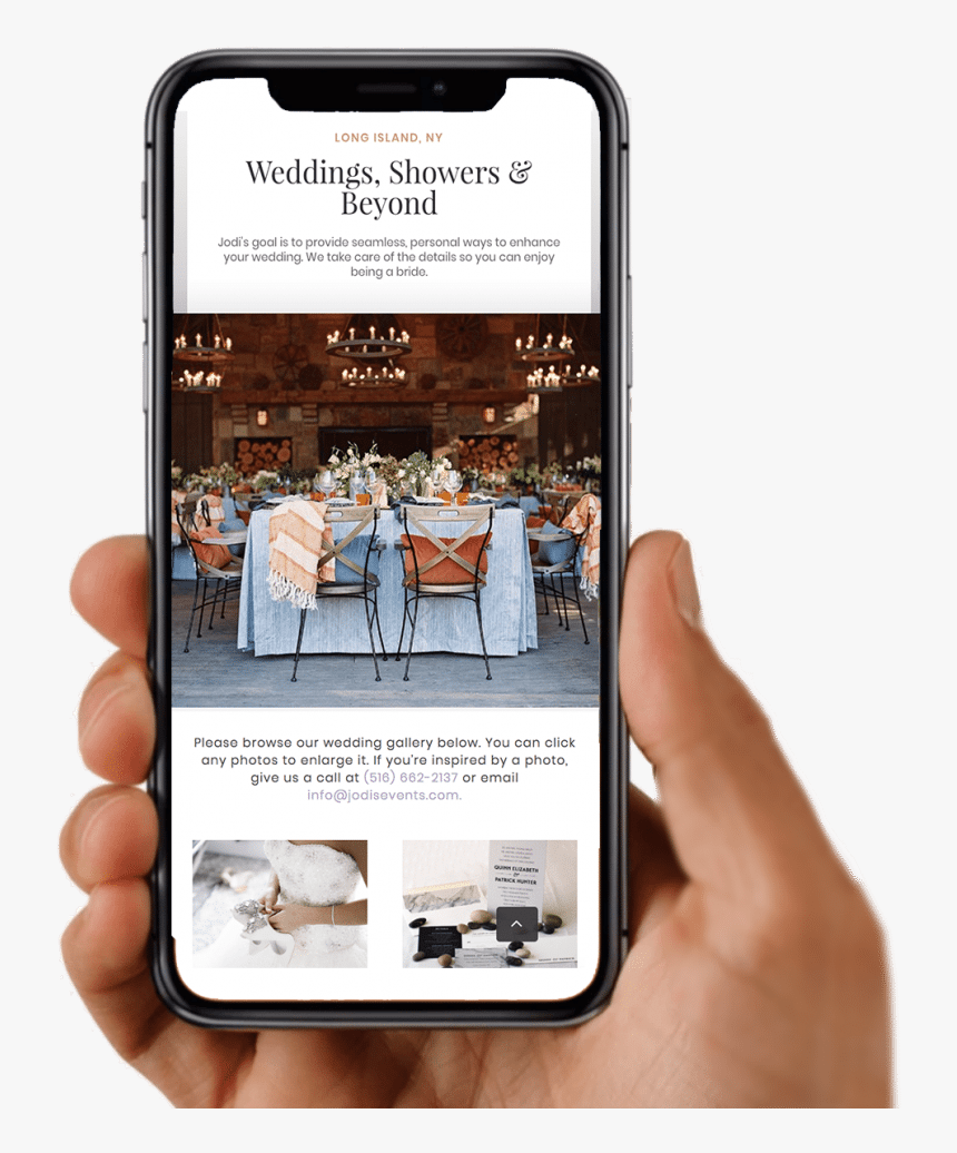 Wedding Industry Websites, Wedding Industry Web Design, - Person Holding Iphone 8, HD Png Download
