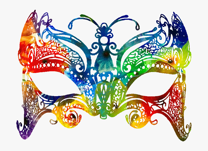 Mascara De Carnaval Cheia De Cor 3 Png - Mascara Png, Transparent Png