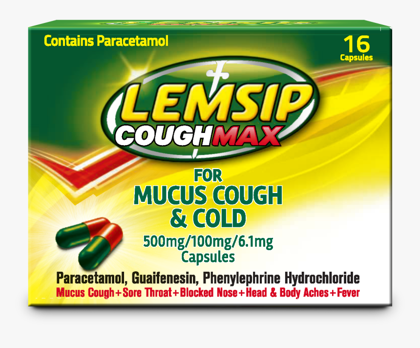 Lemsip Cough Mucus Capsules, HD Png Download
