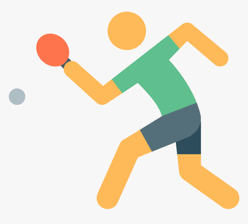 Playing Sports,throwing A Ball,volleyball Player,ball,sports - Table Tennis Player Icon, HD Png Download