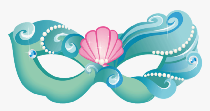 #carnaval #mascara #sereia #sereismo - Disney Princess Carnival Mask, HD Png Download