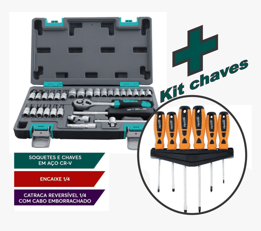 Jogo Chave Catraca 29 Peças 1/4 Profissional Jogo Cheves - Vert Civil Defense Commission Guyana, HD Png Download